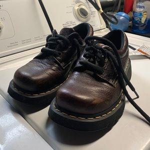 size 7 ladies brown ankle authentic dr martens !